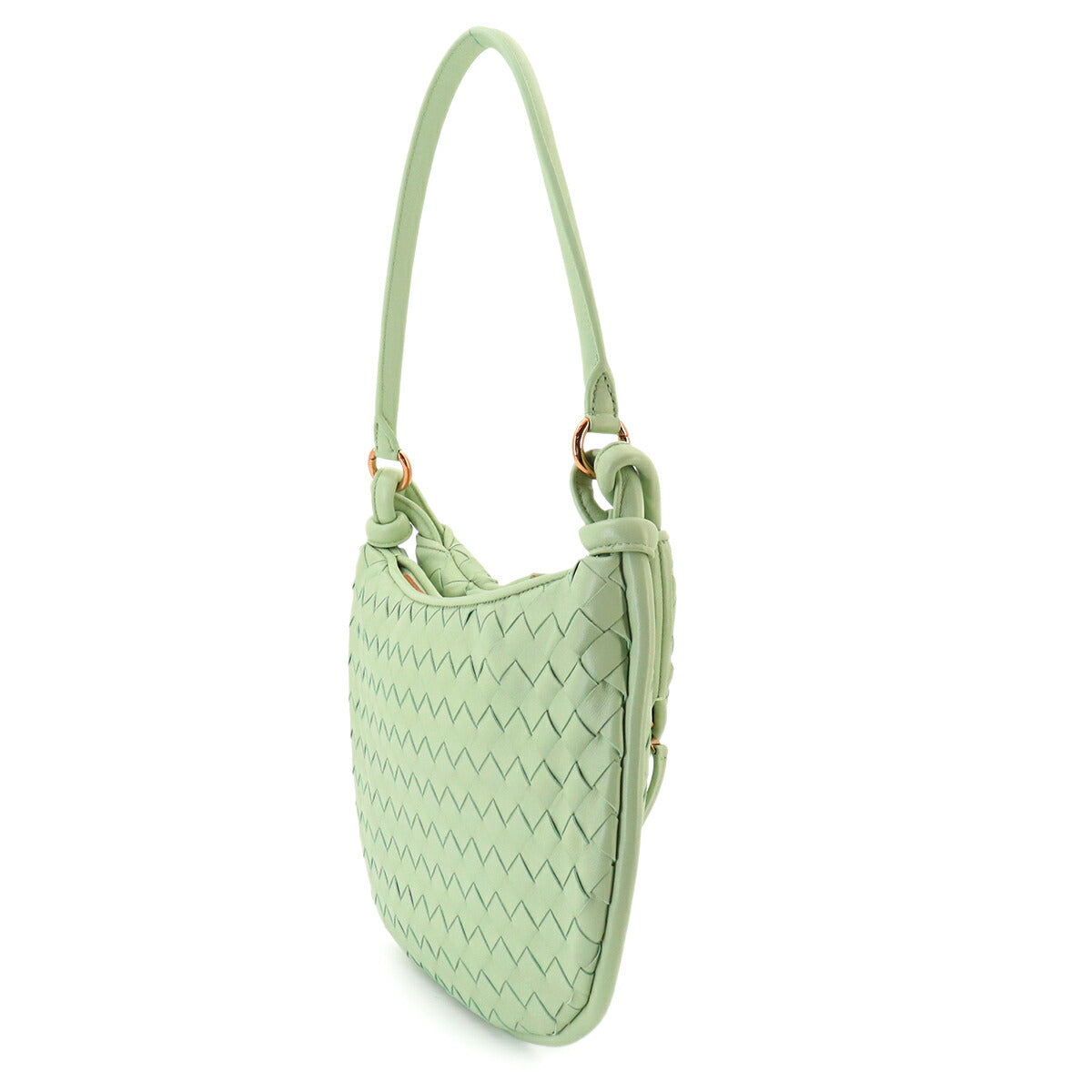 Intrecciato Medium Gemelli Shoulder Bag Leather Green