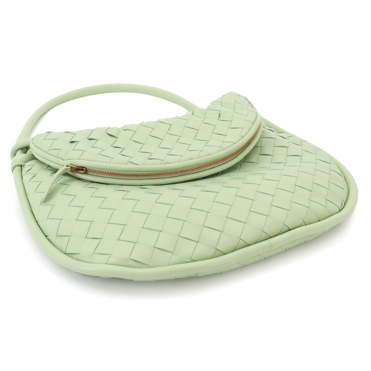 Intrecciato Medium Gemelli Shoulder Bag Leather Green