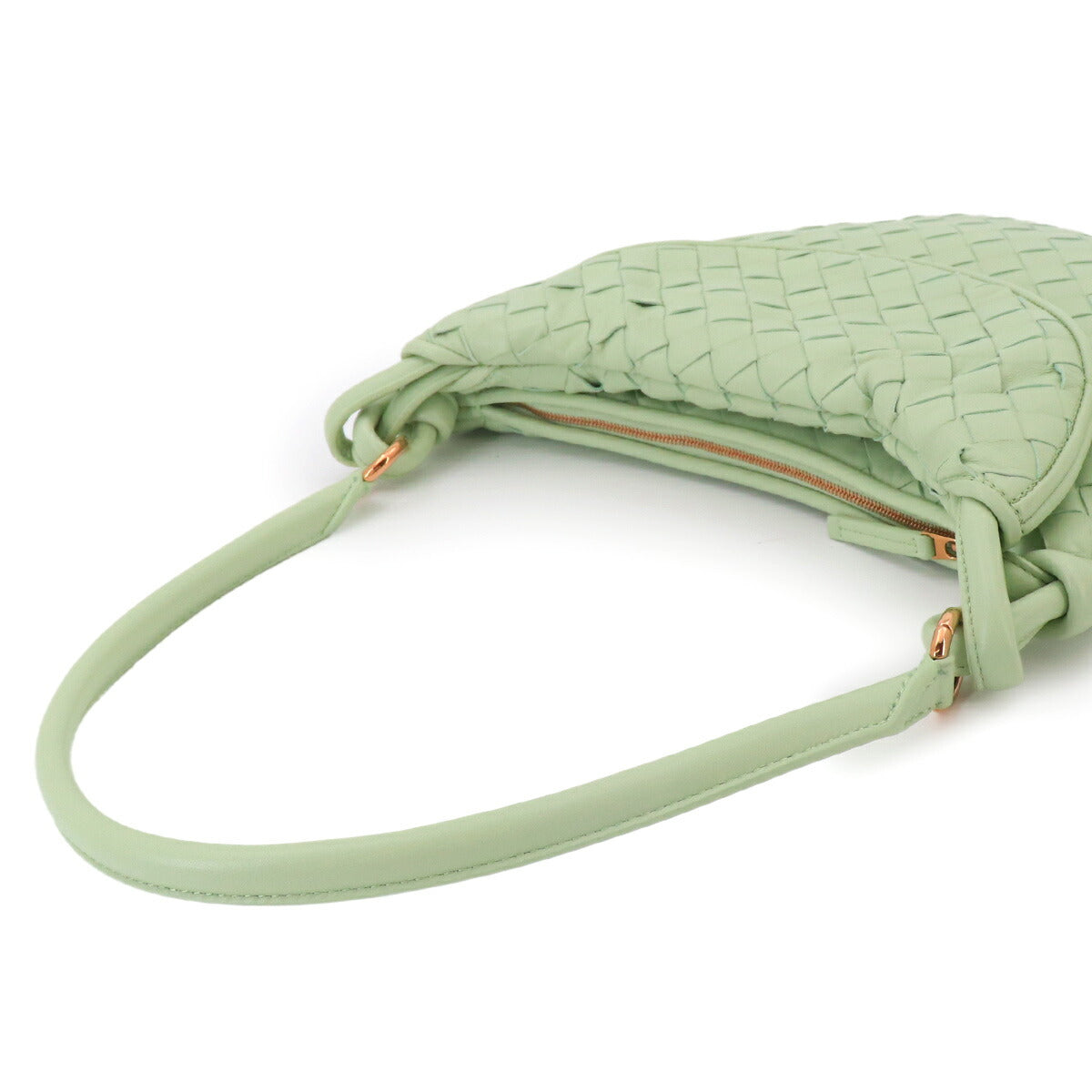 Intrecciato Medium Gemelli Shoulder Bag Leather Green