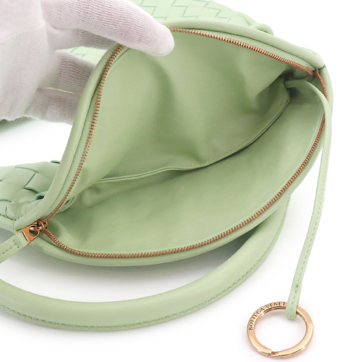 Intrecciato Medium Gemelli Shoulder Bag Leather Green