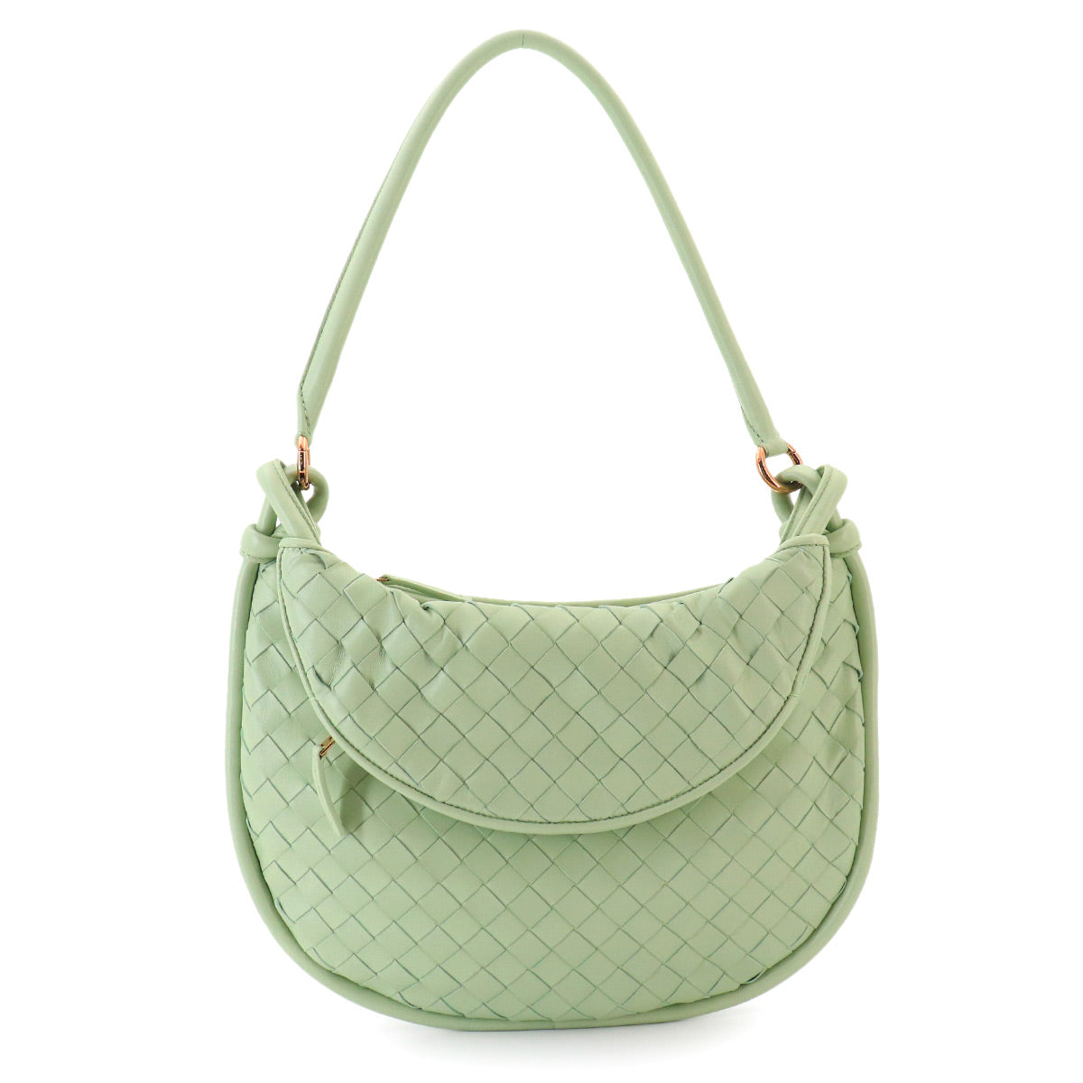 Intrecciato Medium Gemelli Shoulder Bag Leather Green