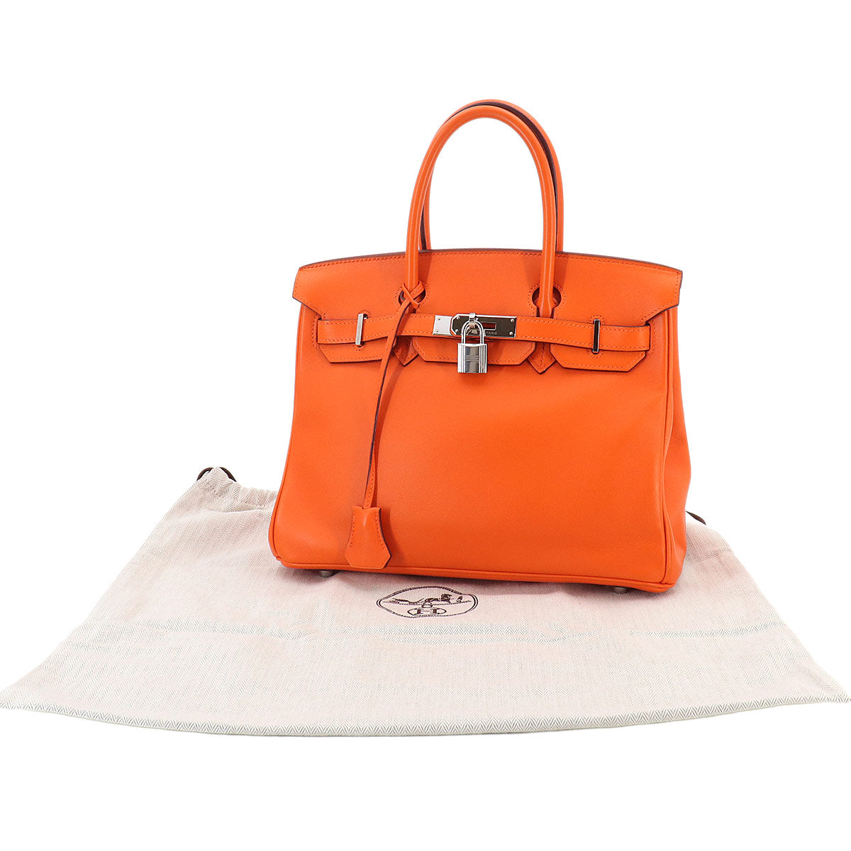 Birkin 30 Veau Swift Orange Hand Bag Purse