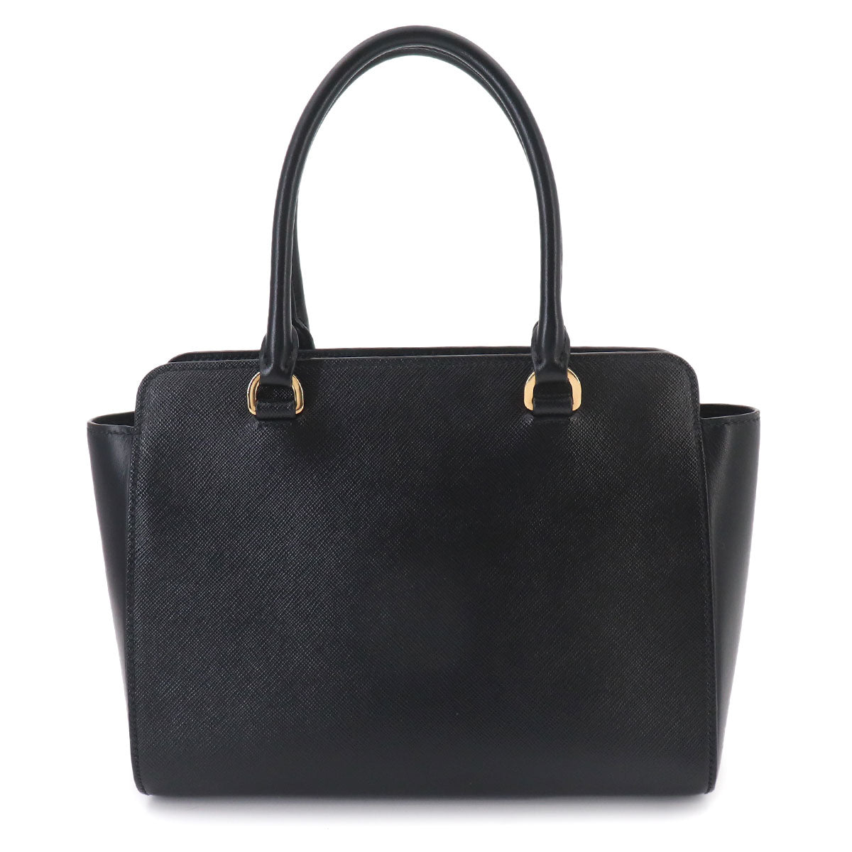 2way Hand Shoulder Bag Saffiano Leather Nero Black Purse