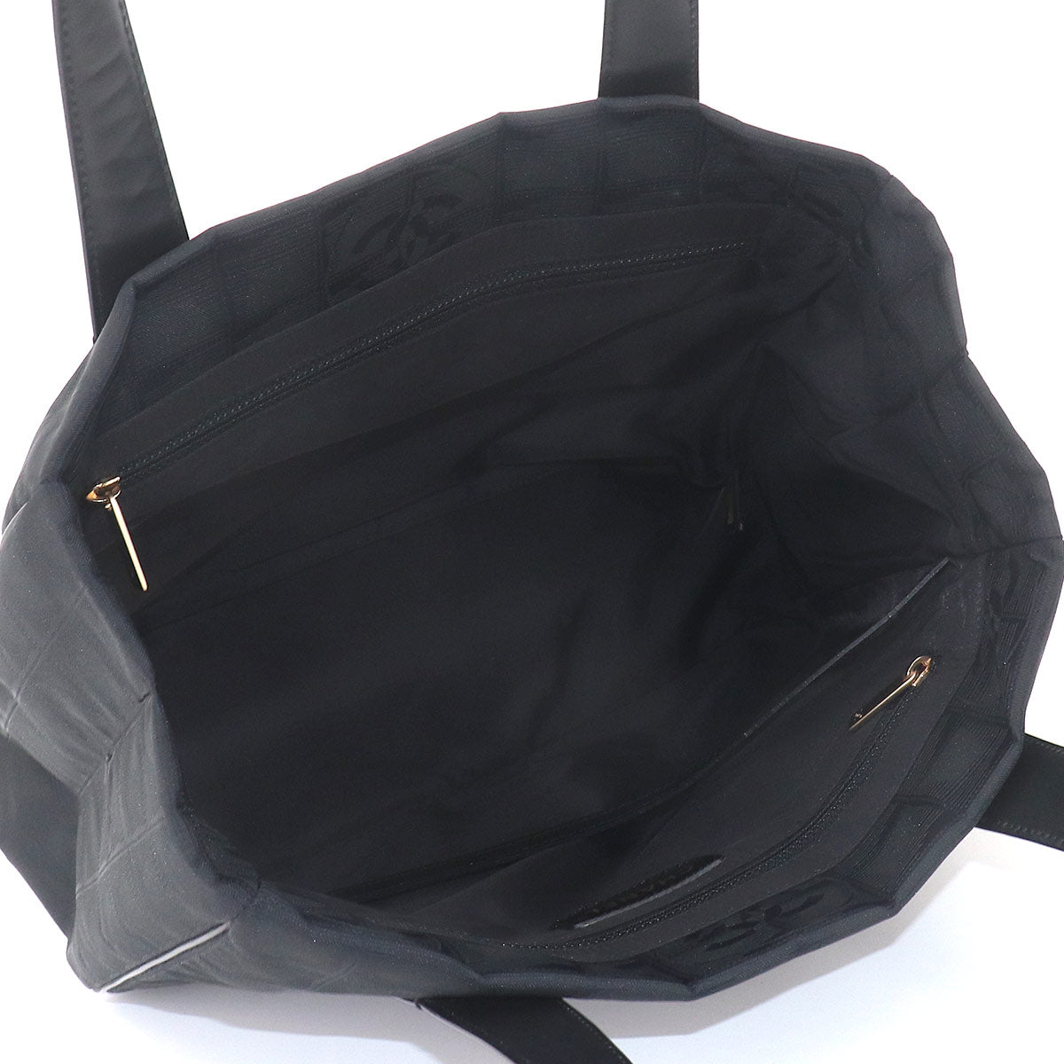 New Travel Line Tote PM Bag Nylon Jacquard Leather Black A20457