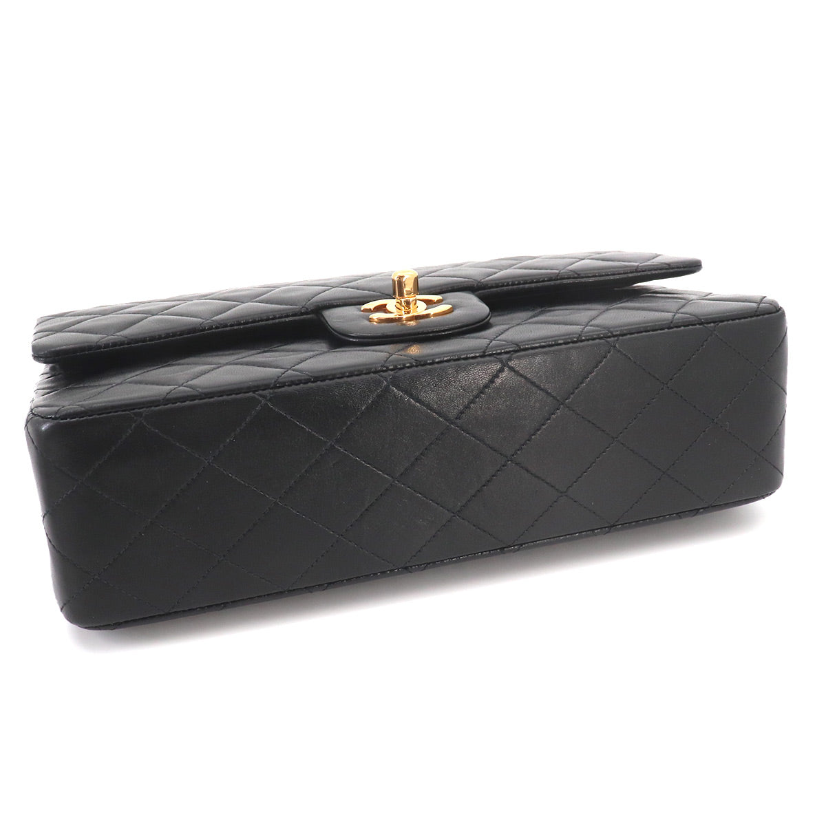 Matelasse 25 Chain Shoulder Bag Leather Black A01112 Vintage