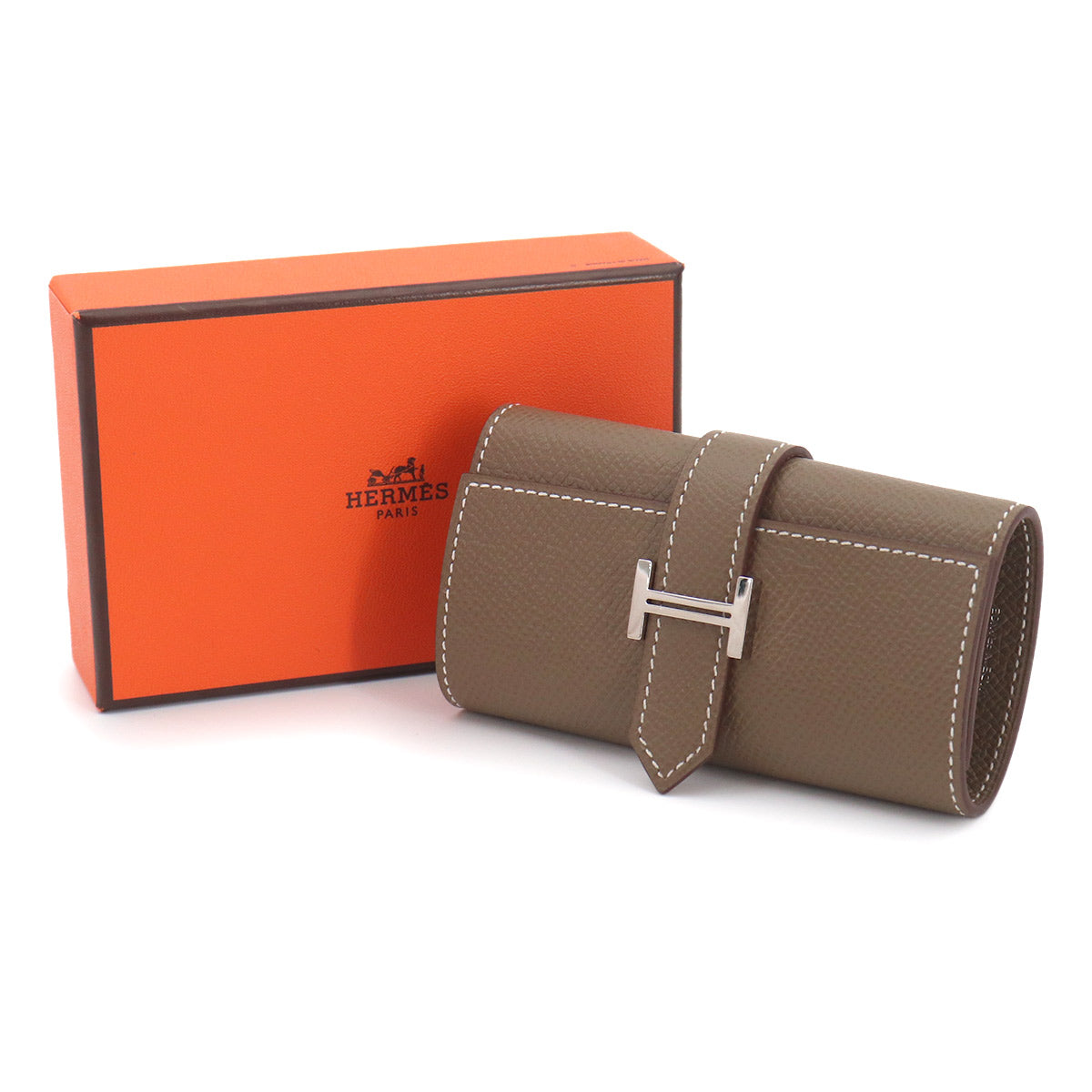 Bearn Four Consecutive Key case Veau Epsom Etoupe Accessory
