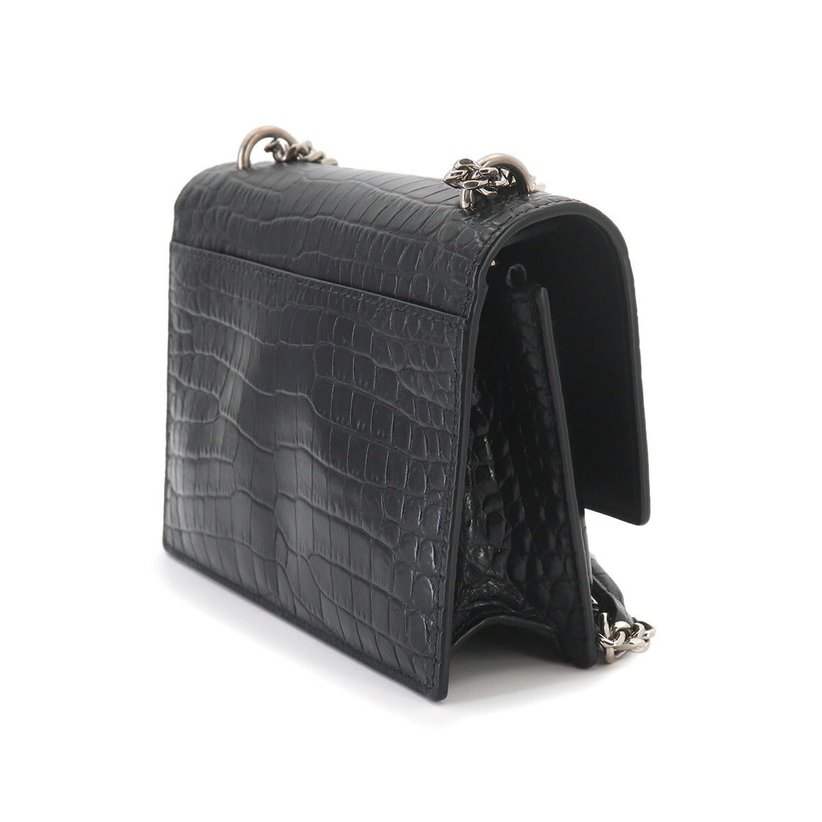 Sunset Mini Chain Wallet Leather Black 452157