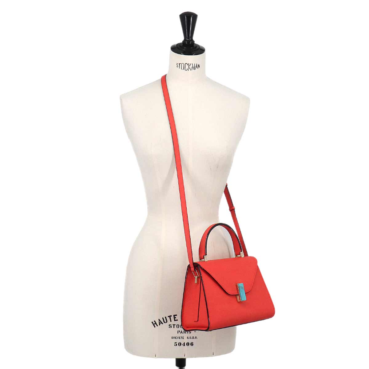 Mini Iside 2way Hand Shoulder Bag Leather Red