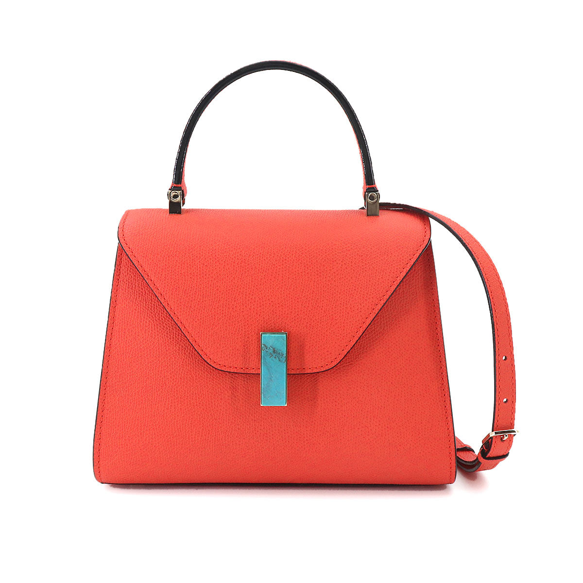 Mini Iside 2way Hand Shoulder Bag Leather Red