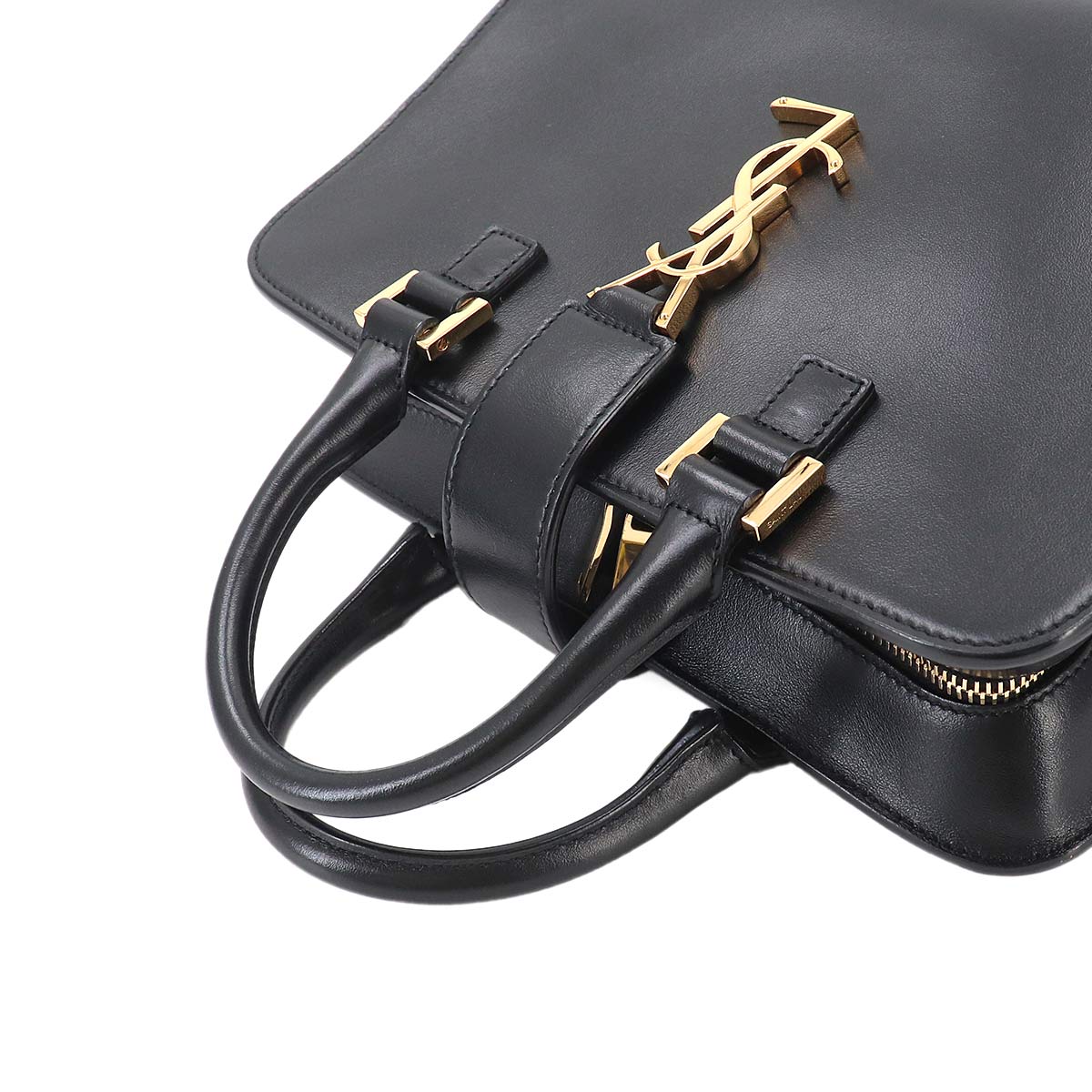 Baby Cabas Hand Shoulder Bag Leather Black 568853