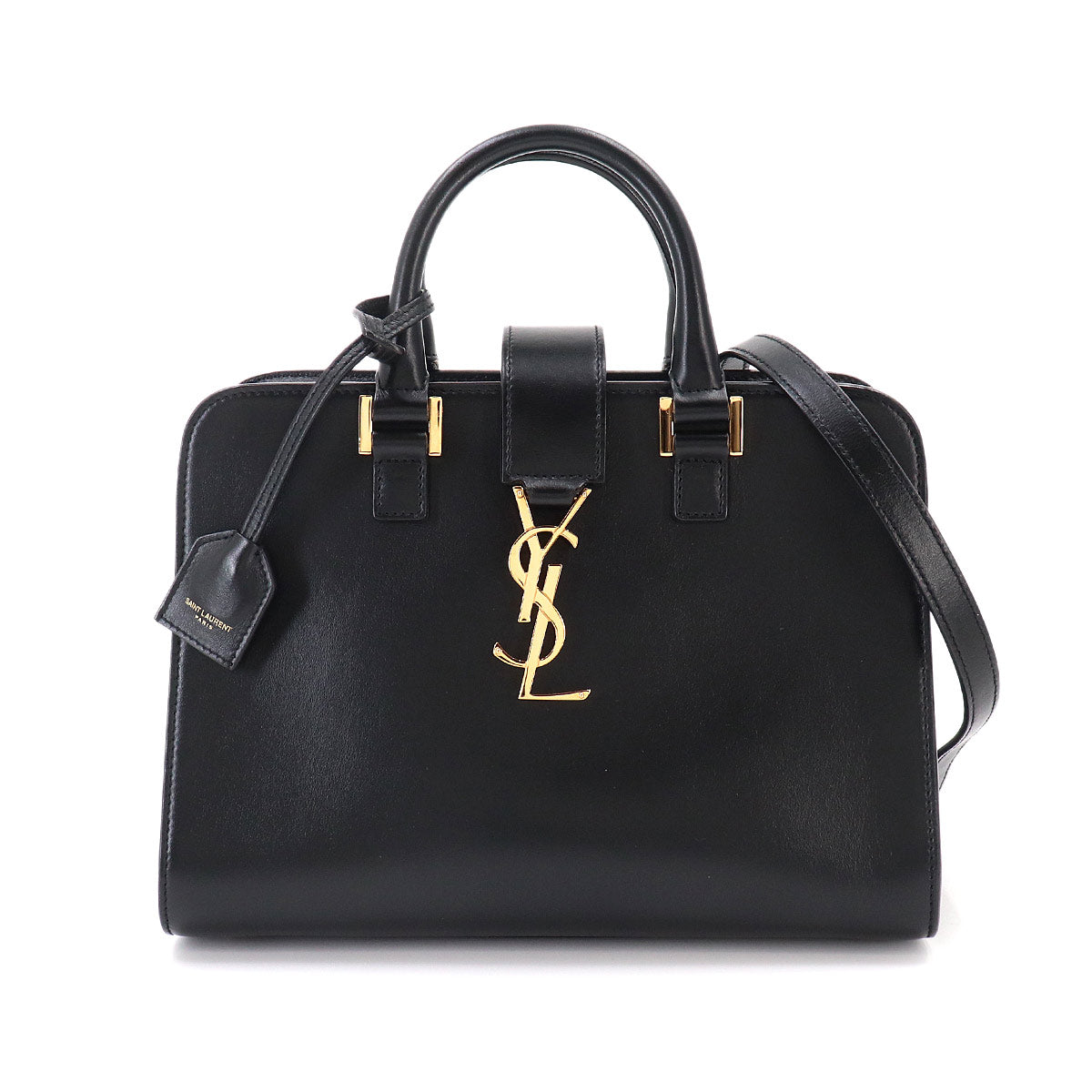 Baby Cabas Hand Shoulder Bag Leather Black 568853