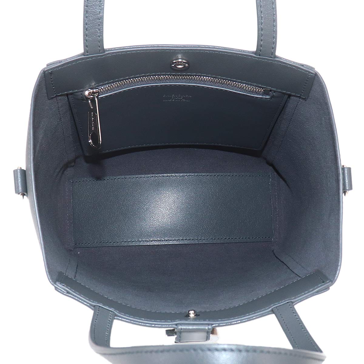 Hourglass Soft Small Tote Shoulder Bag Leather Gray 810415