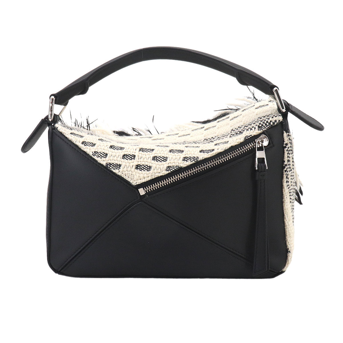 Puzzle Bag Small Anni Albers Hand Shoulder Bag Cotton White