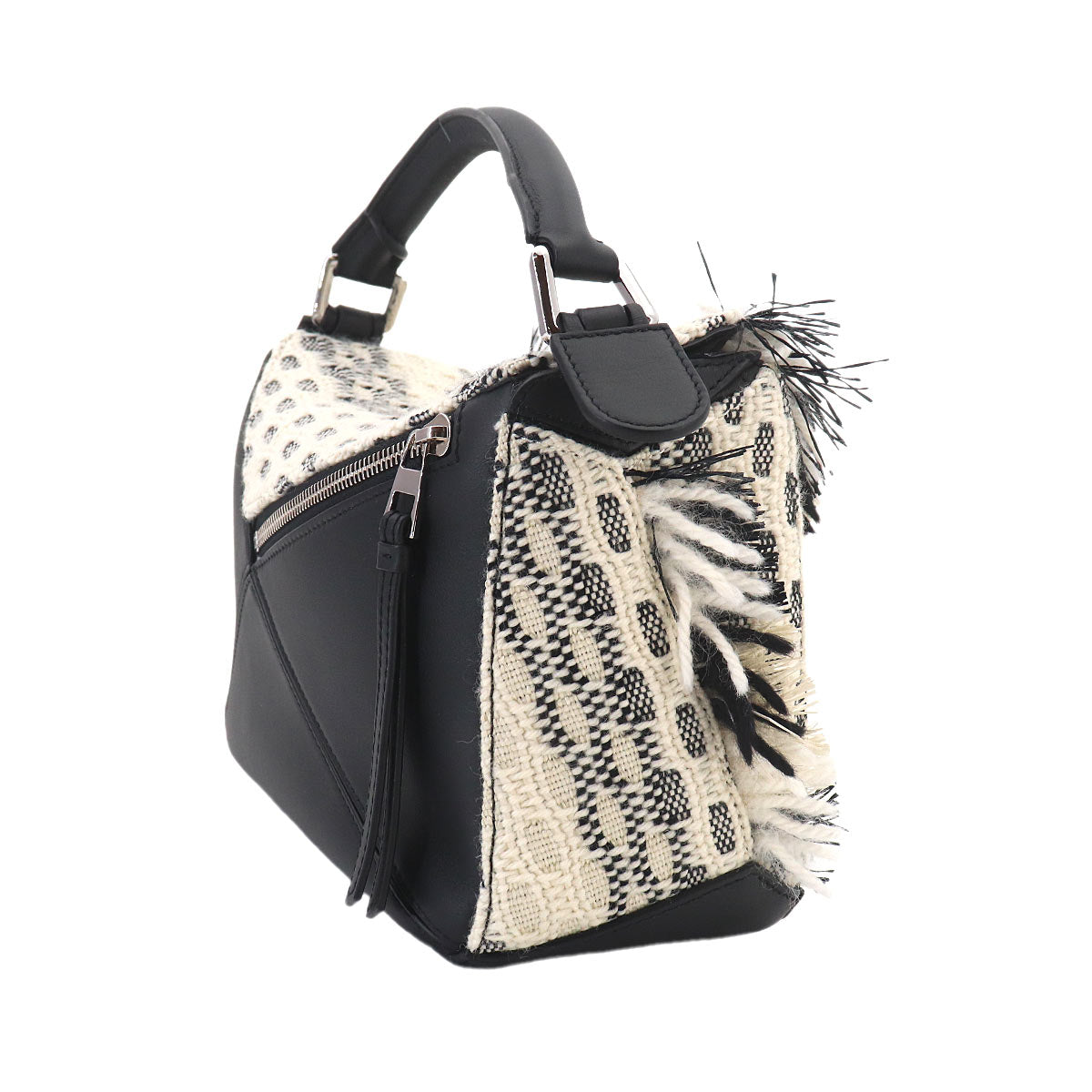 Puzzle Bag Small Anni Albers Hand Shoulder Bag Cotton White