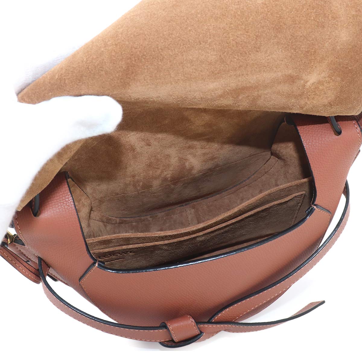 Gate Bag Small Shoulder Bag Leather Tan Brown Purse