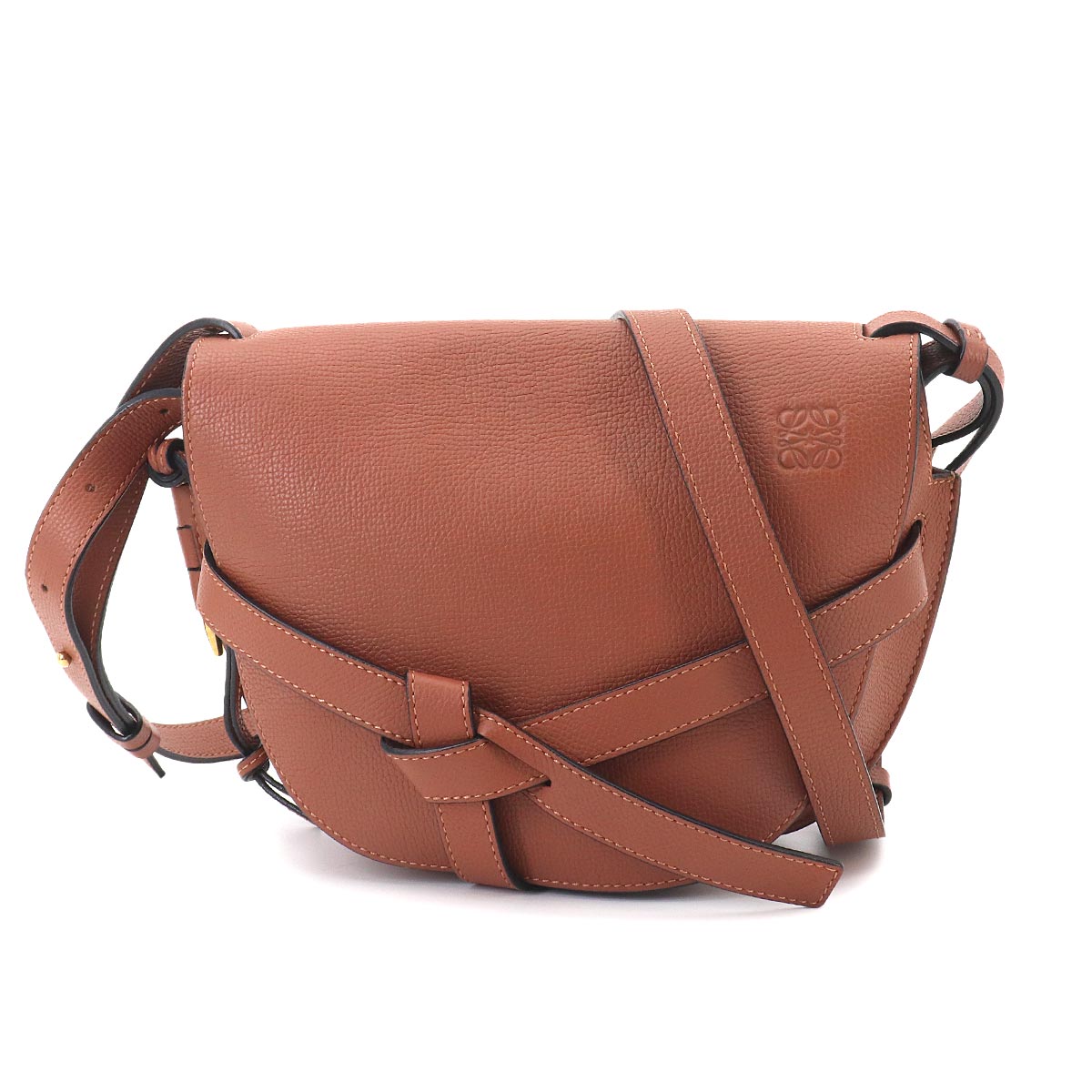 Gate Bag Small Shoulder Bag Leather Tan Brown Purse