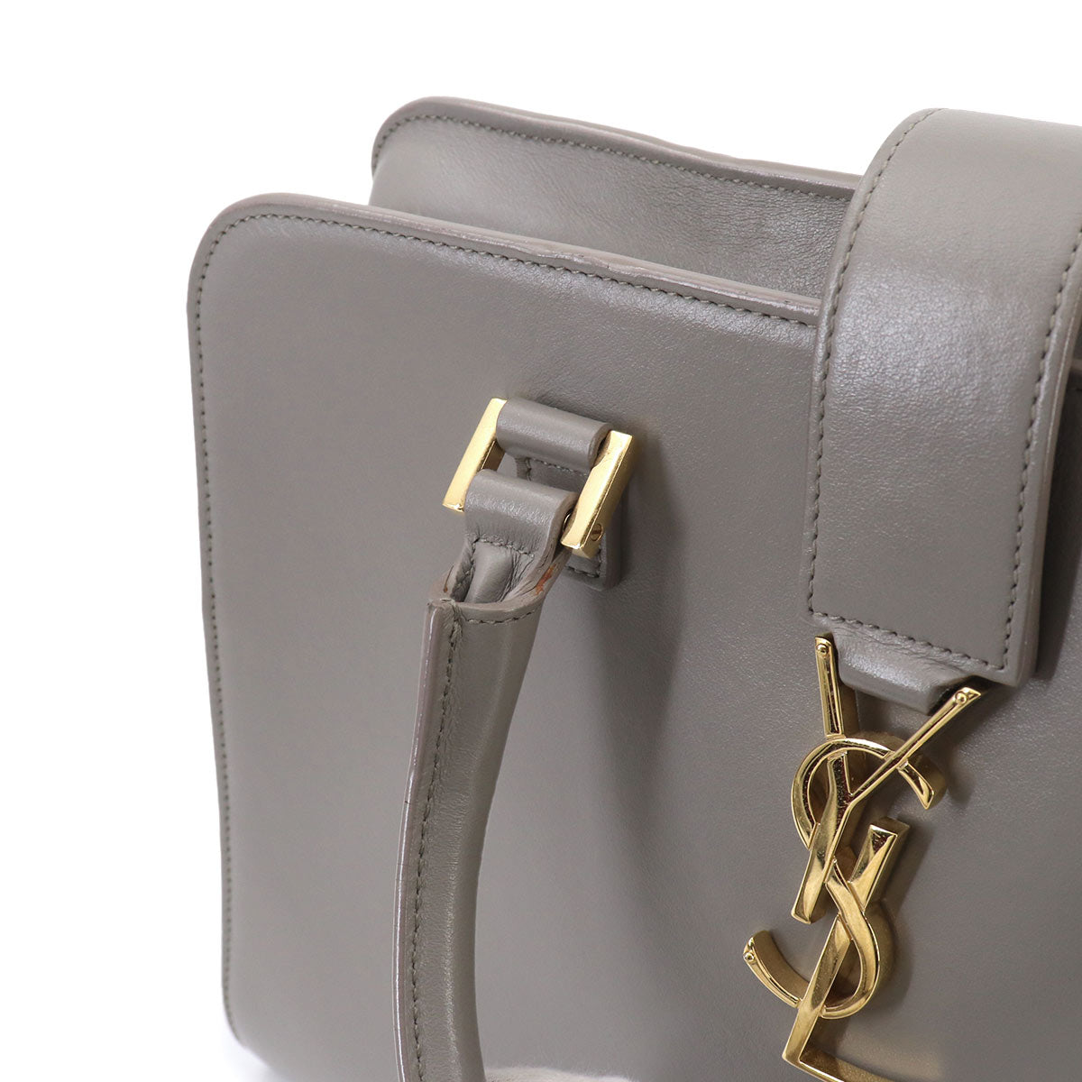 Cabas S Hand Shoulder Bag Leather Gray 472469