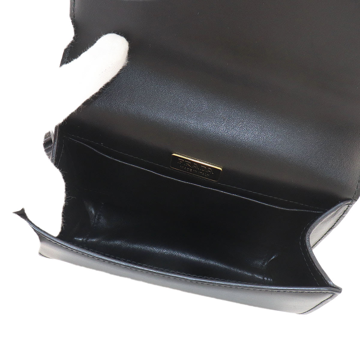 Shoulder Messenger Bag Leather Black Purse