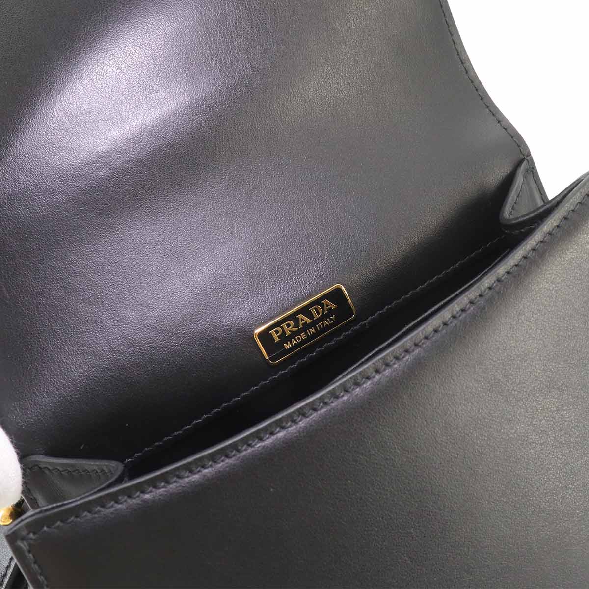 Shoulder Messenger Bag Leather Black Purse
