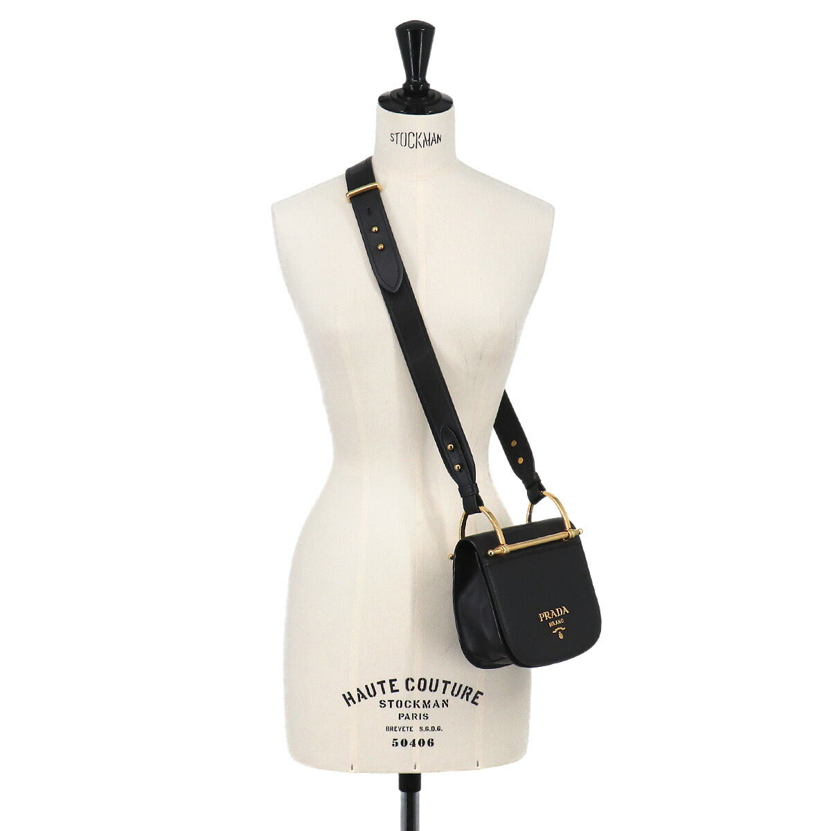 Shoulder Messenger Bag Leather Black Purse