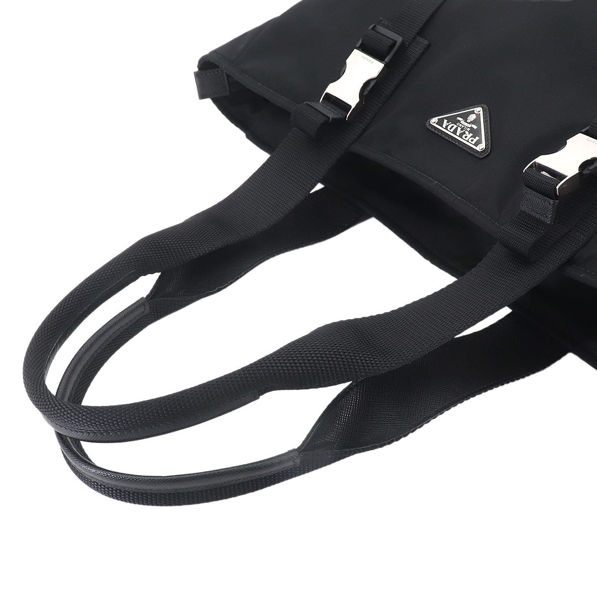 Frankenstein Tote Bag Nylon Saffiano Leather Nero Black