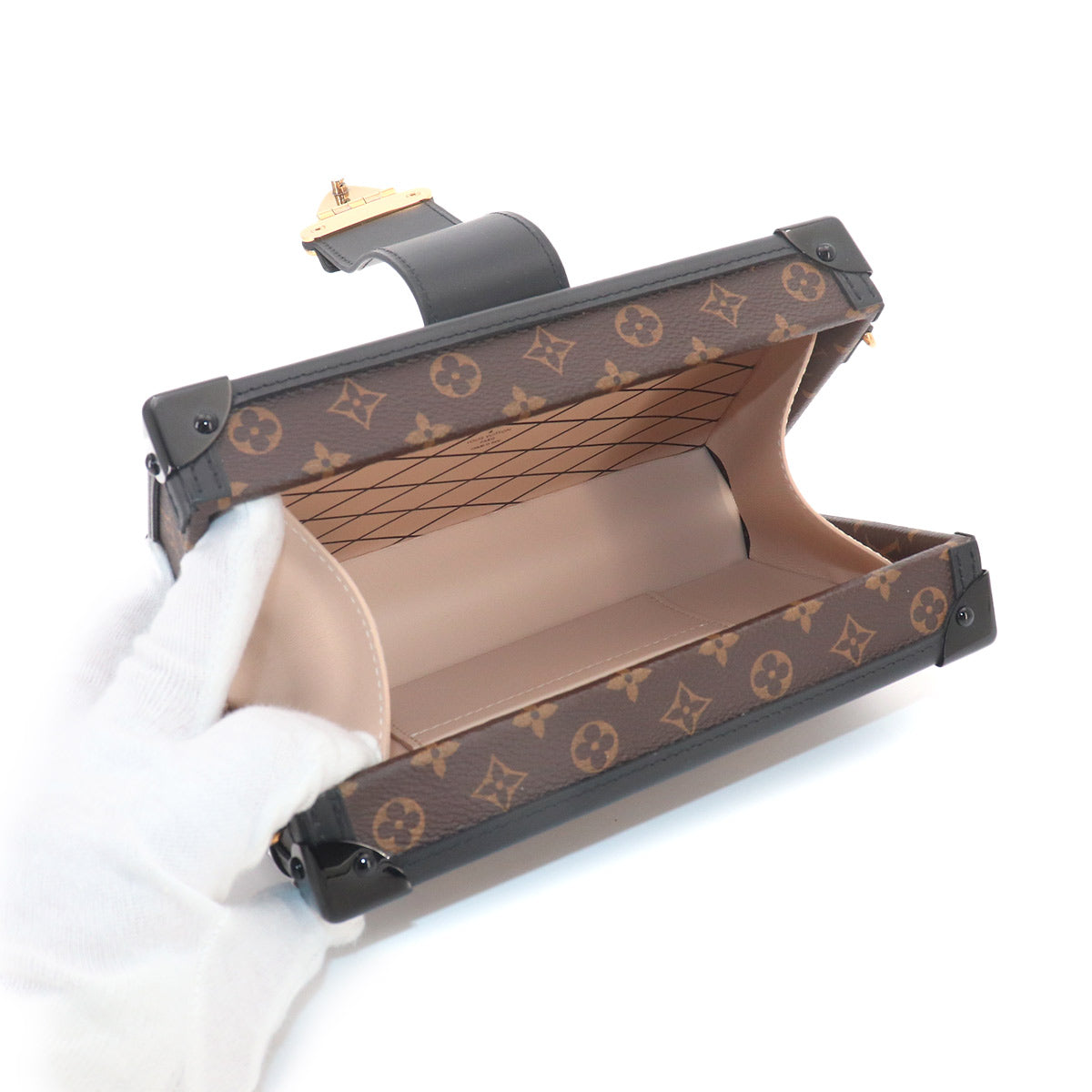 Monogram Petite Malle Shoulder Bag Brown M45943