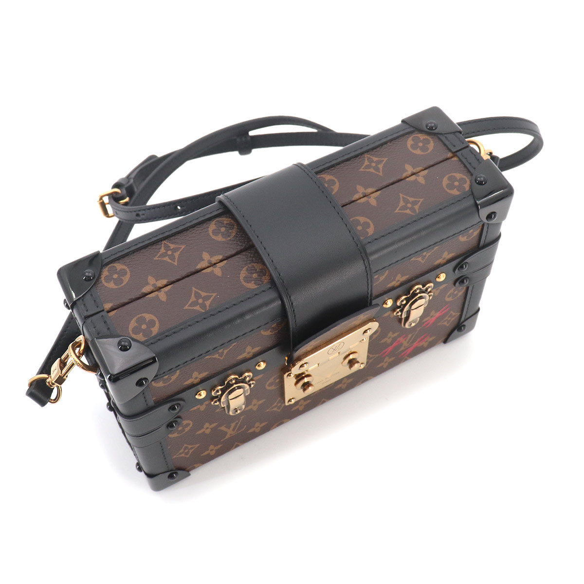 Monogram Petite Malle Shoulder Bag Brown M45943