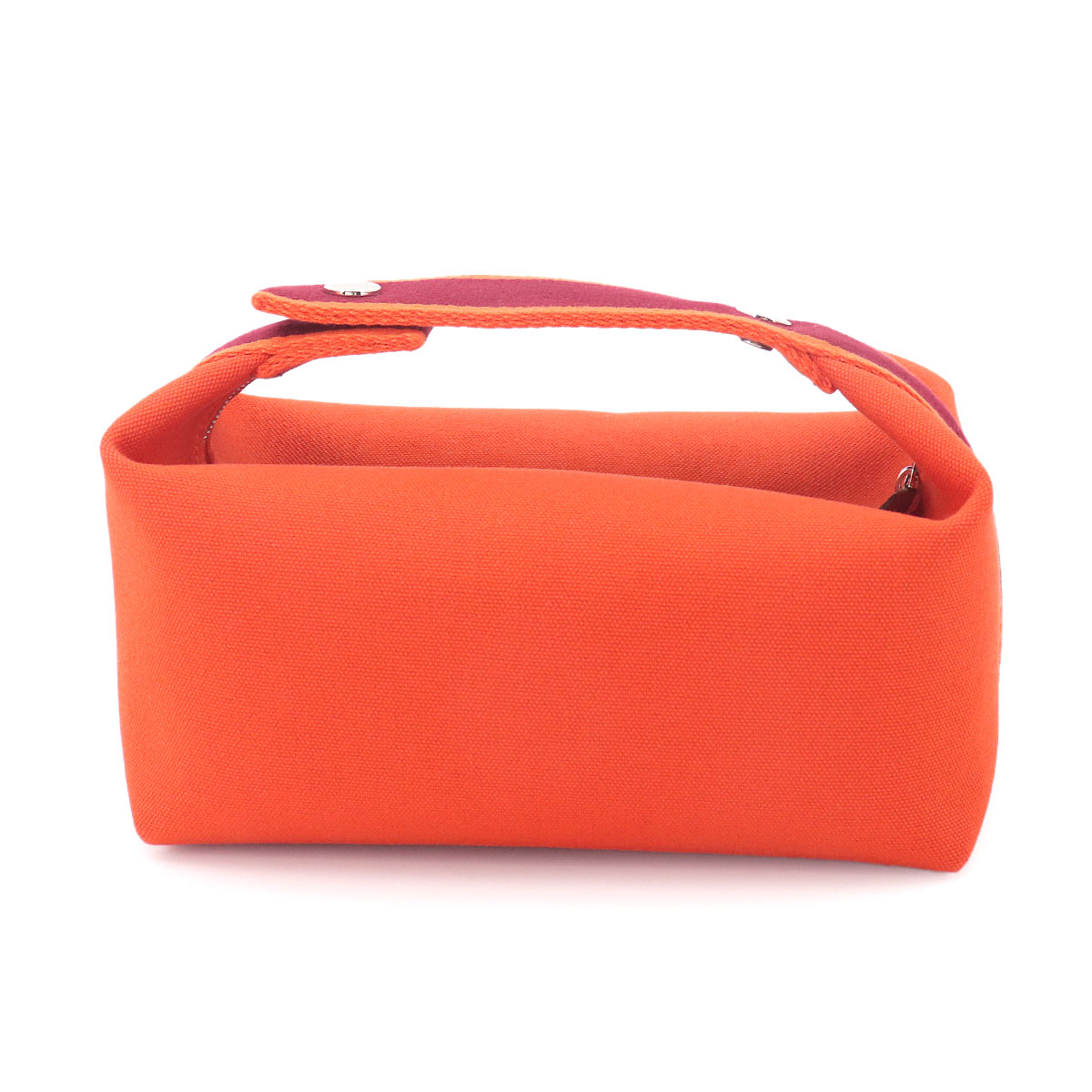Bride a Brac PM Hand Bag Toile H Feu Orange Rouge H Pouch