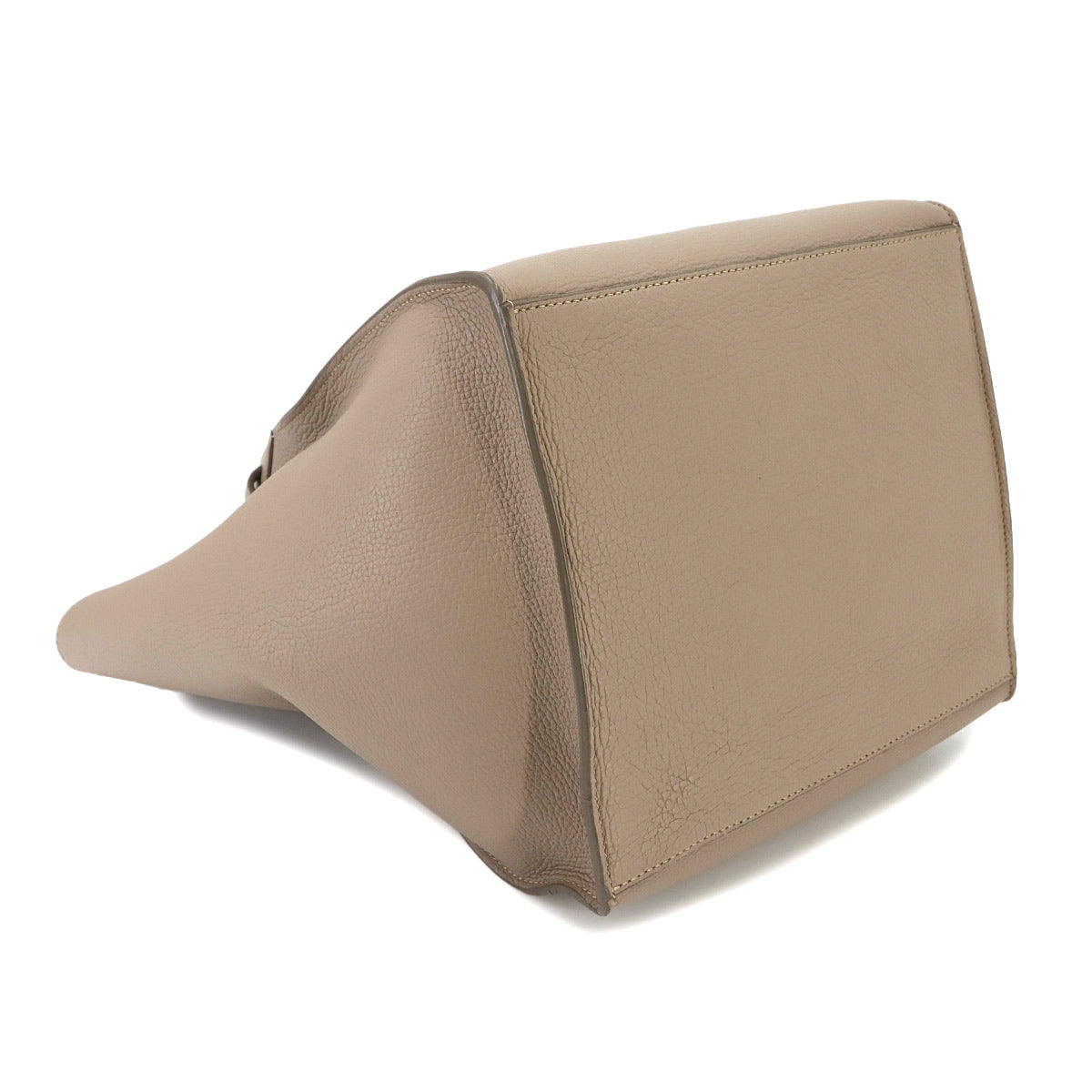 Big Bag Small With Longstrap Hand Shoulder Bag Leather Beige