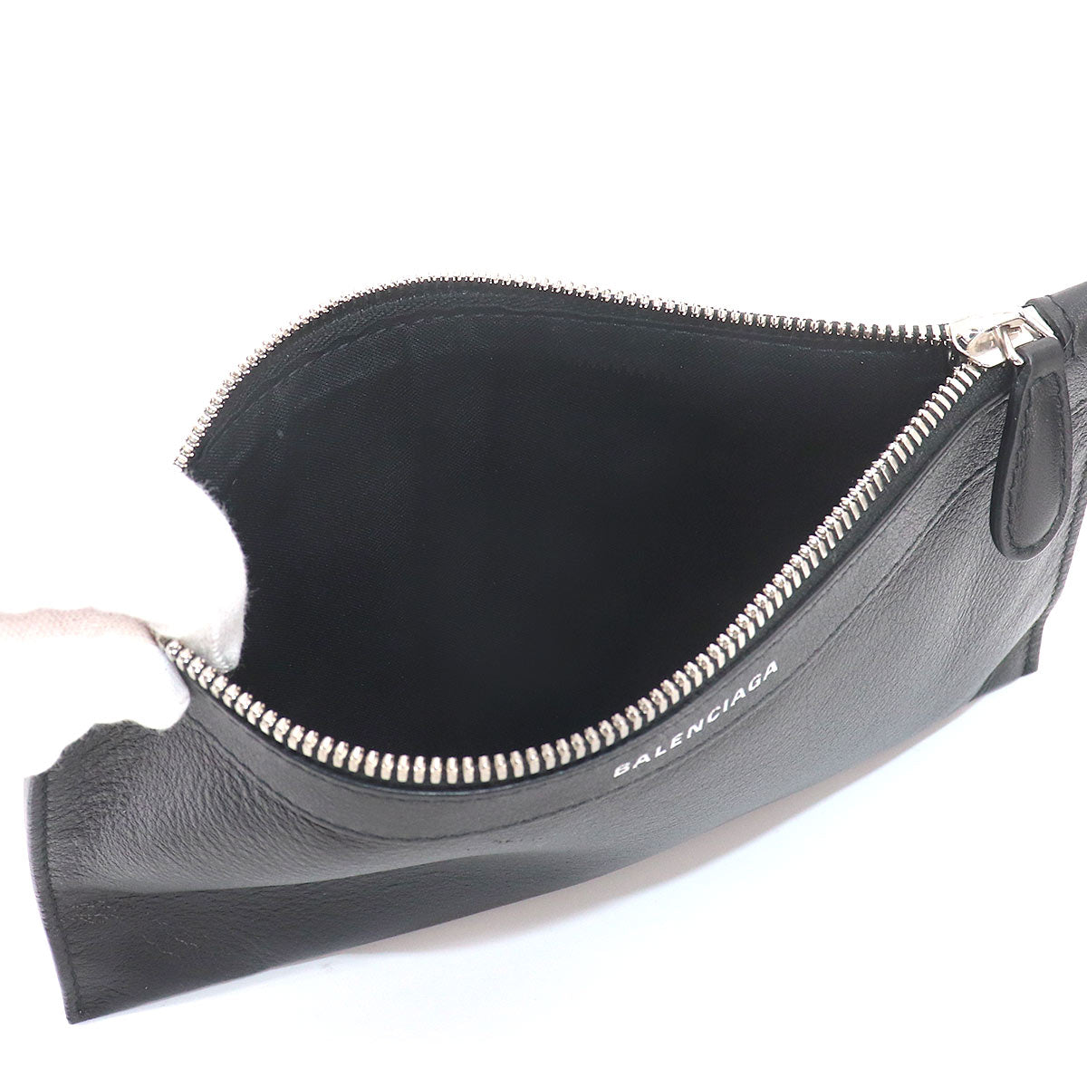 Navy Cabas Small Tote Bag Leather Black 339933 Purse