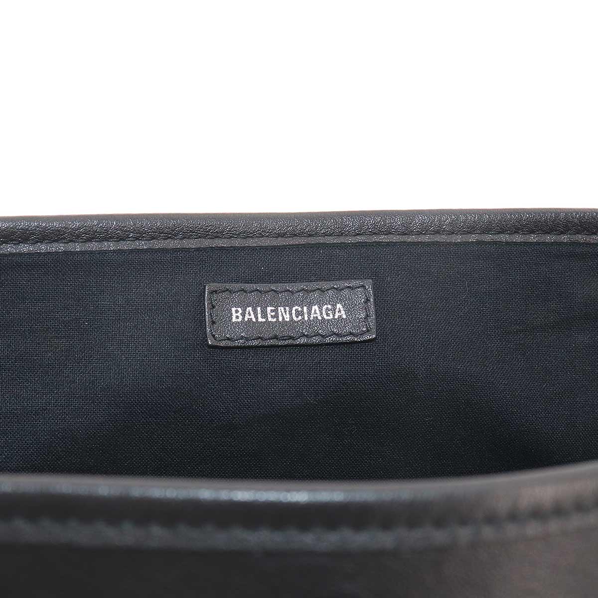 Navy Cabas Small Tote Bag Leather Black 339933 Purse