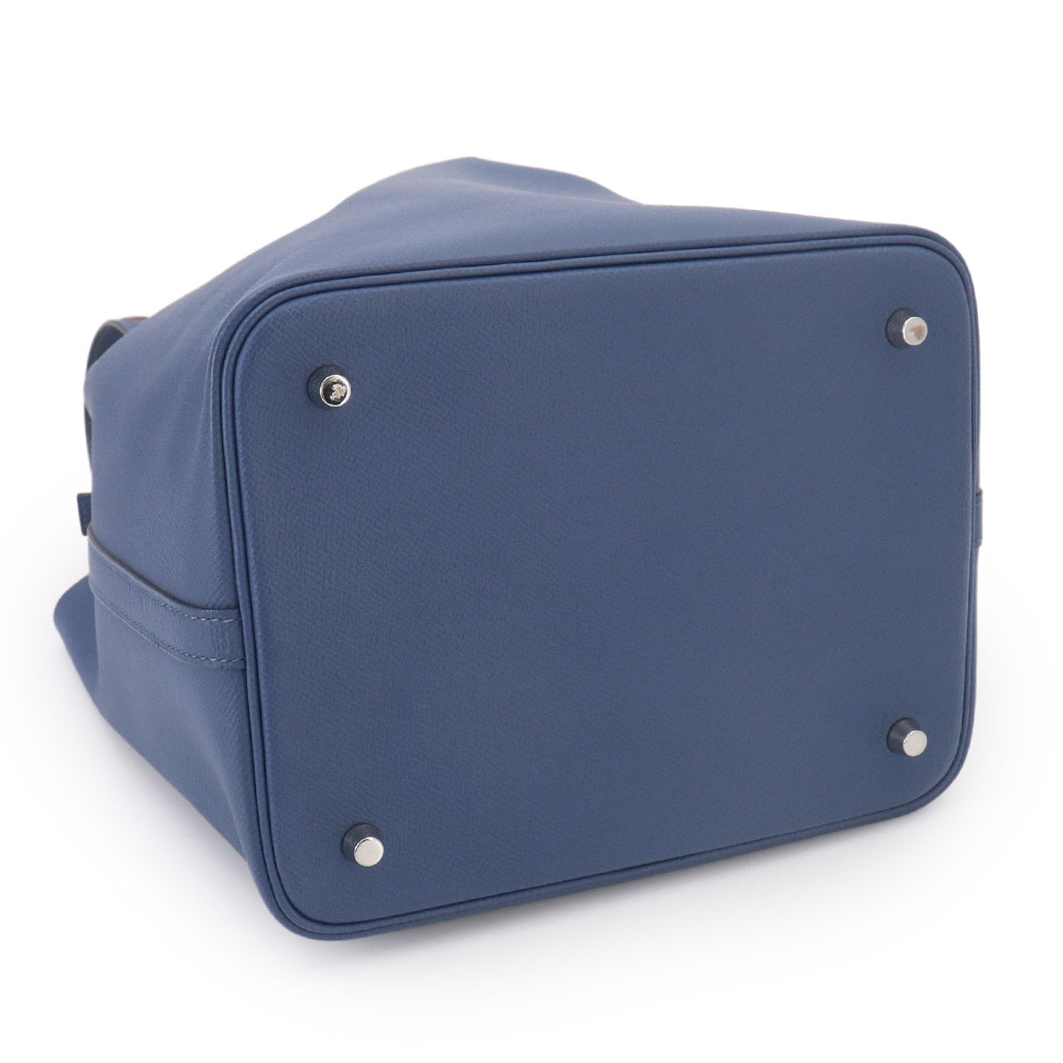 Picotin Lock MM Tressage Hand Bag Epsom Bleu Brighton Capucine