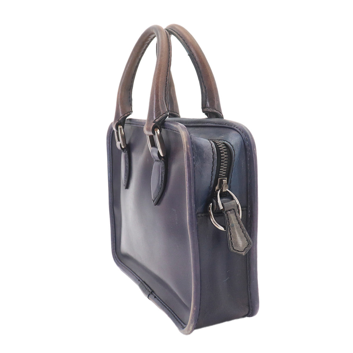 Unjour Gulliver 2way Hand Bag Venezia Leather Navy Purse