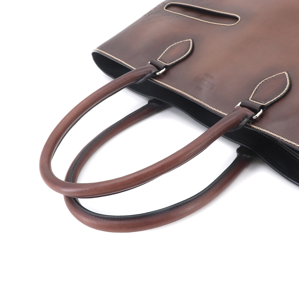 Calligraphy Toujours Tote Bag Venezia Leather Brown