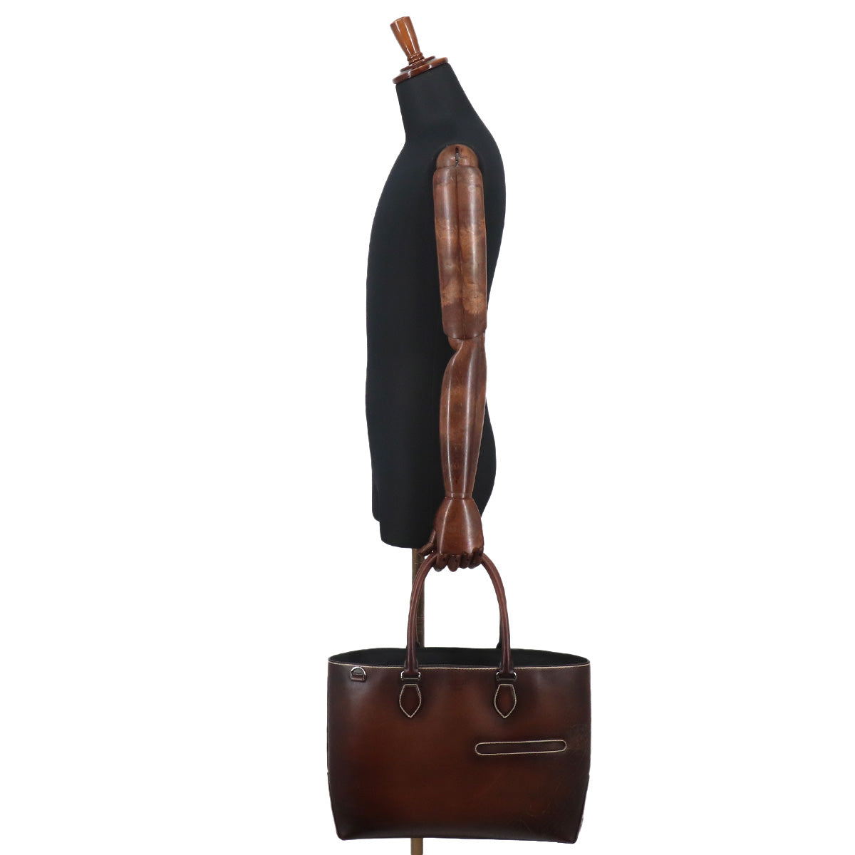 Calligraphy Toujours Tote Bag Venezia Leather Brown