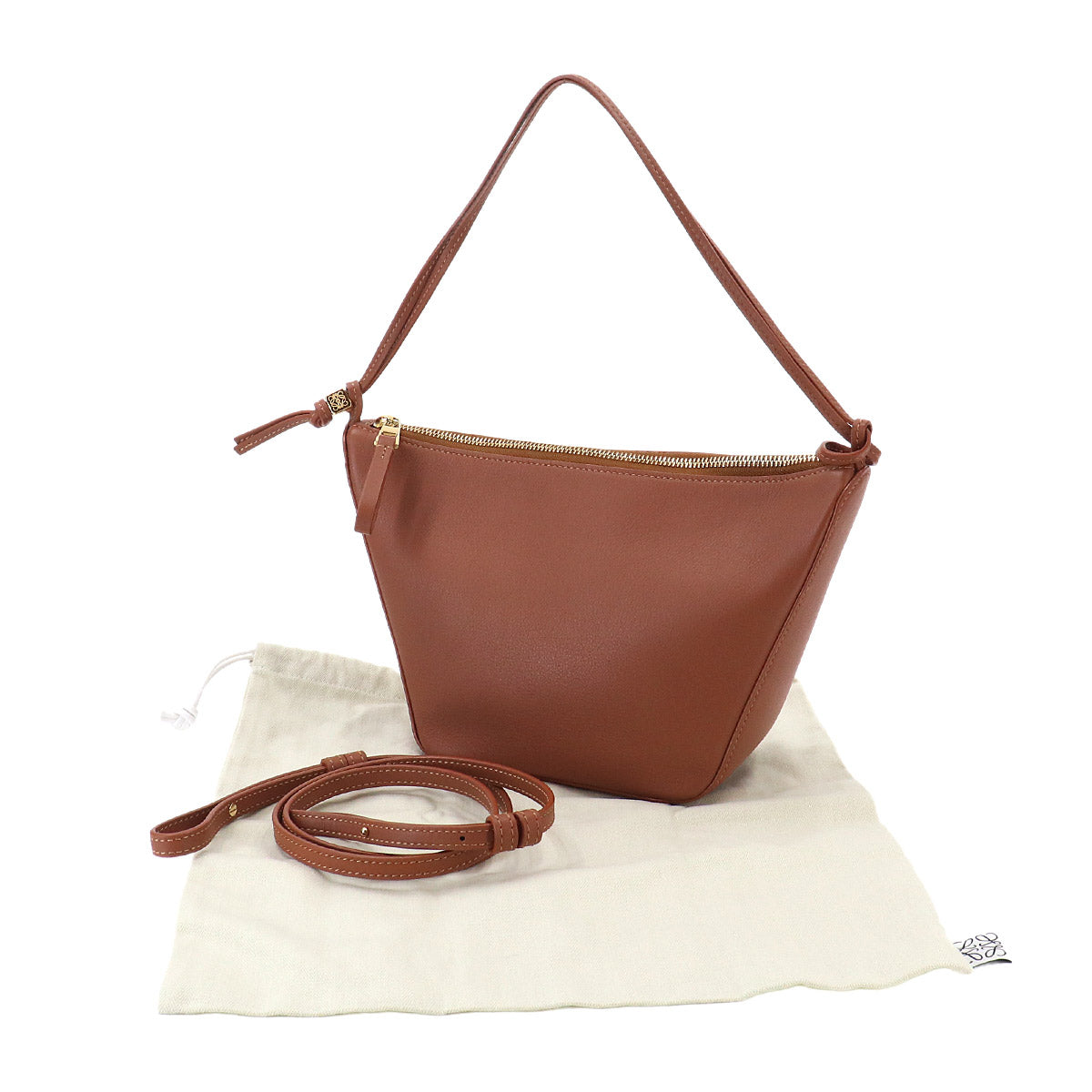 Hammock Hobo Bag Shoulder Bag Mini Leather Tan Brown A538G13X01