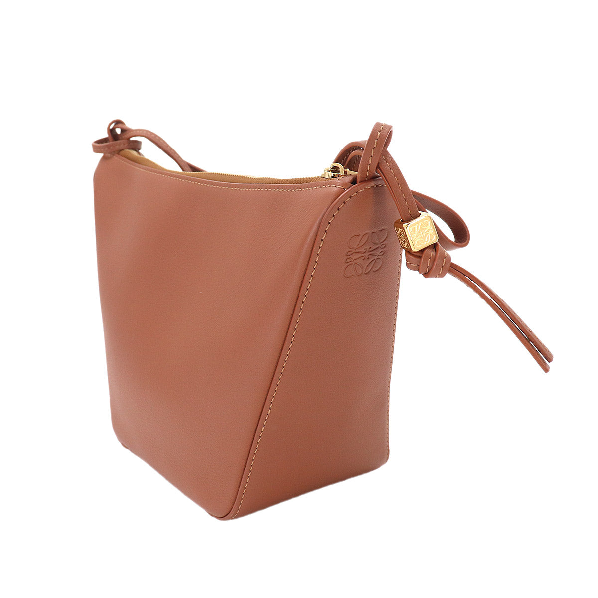Hammock Hobo Bag Shoulder Bag Mini Leather Tan Brown A538G13X01