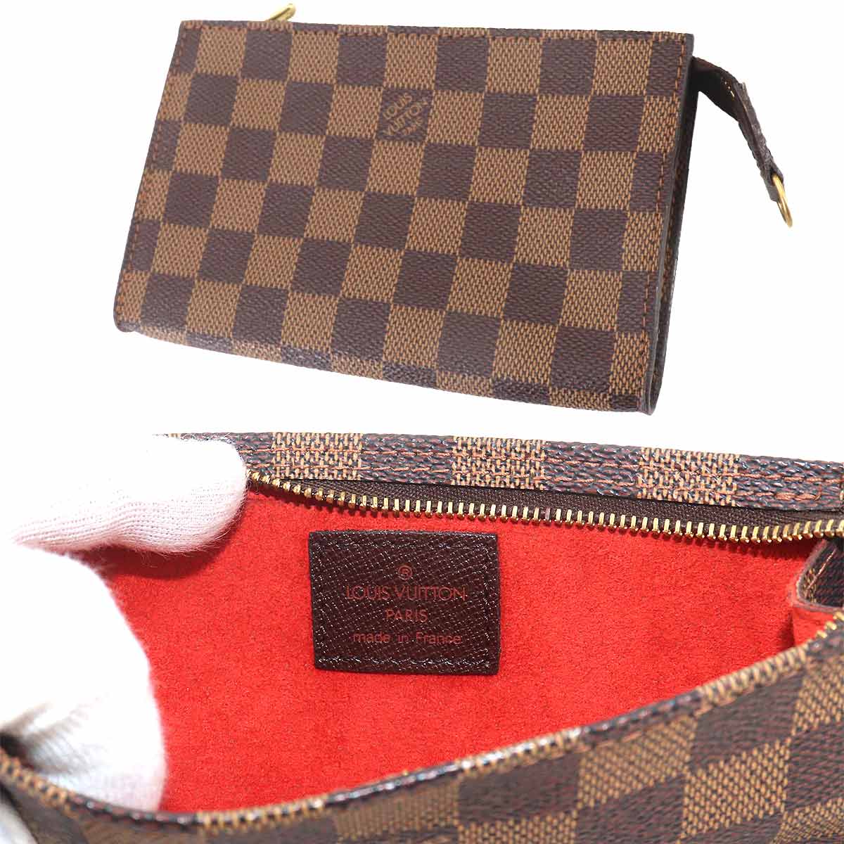 Damier Male Tote Bag Ebene Brown N42240 Purse