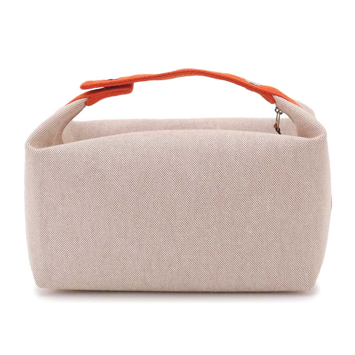 Bride a Brac GM Hand Bag Toile H Orange Naturel Pouch
