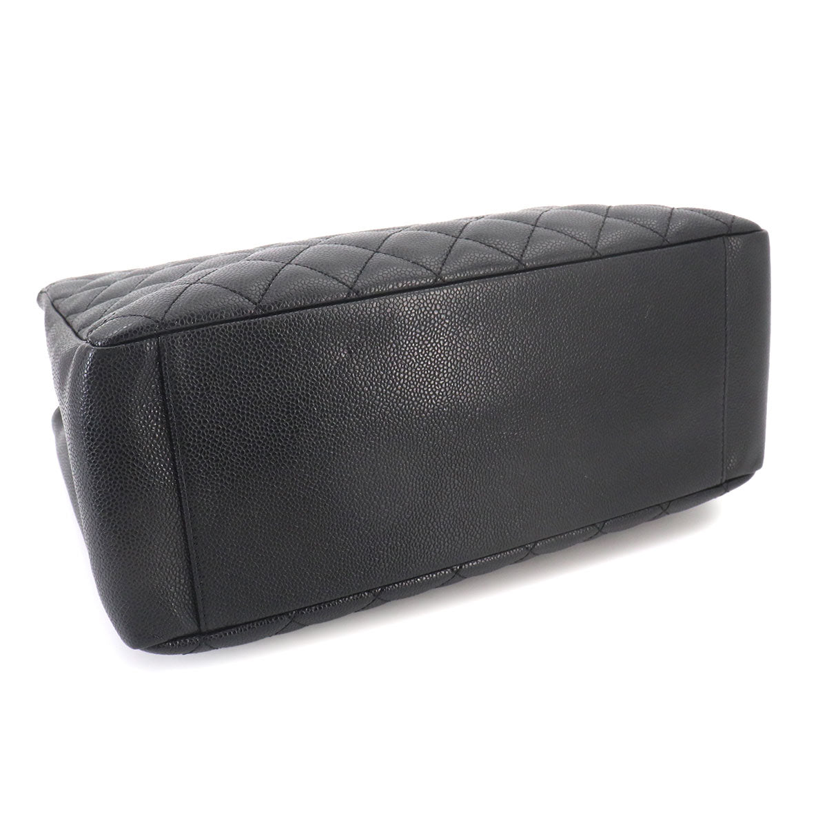 Matelasse Grand Shopping Tote Bag Leather Black GST A50995