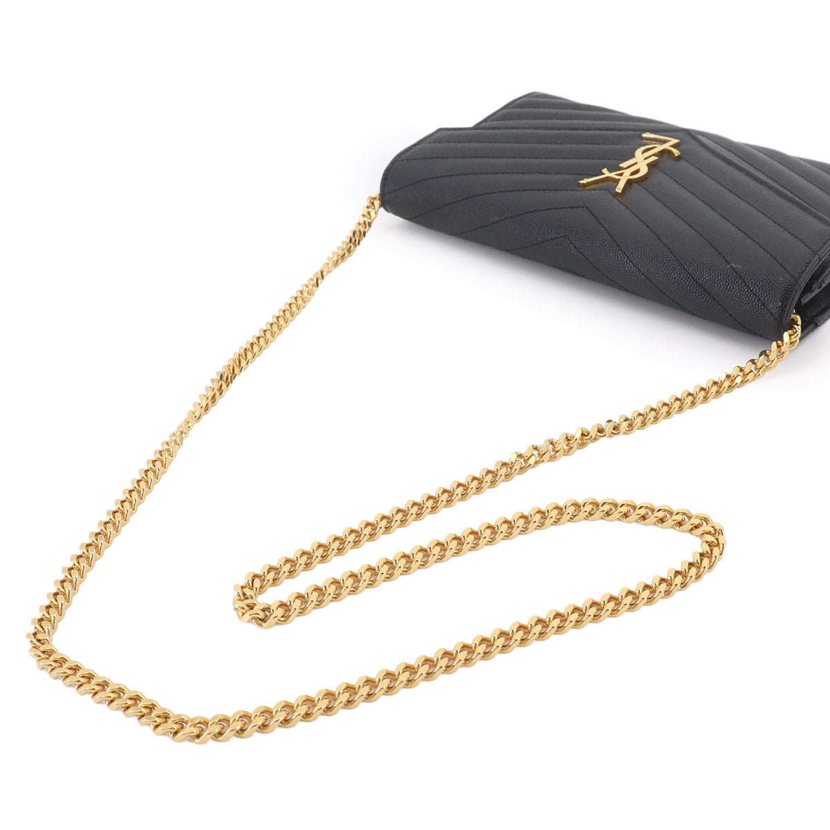 Cassandra Chain Wallet Leather Black 377828