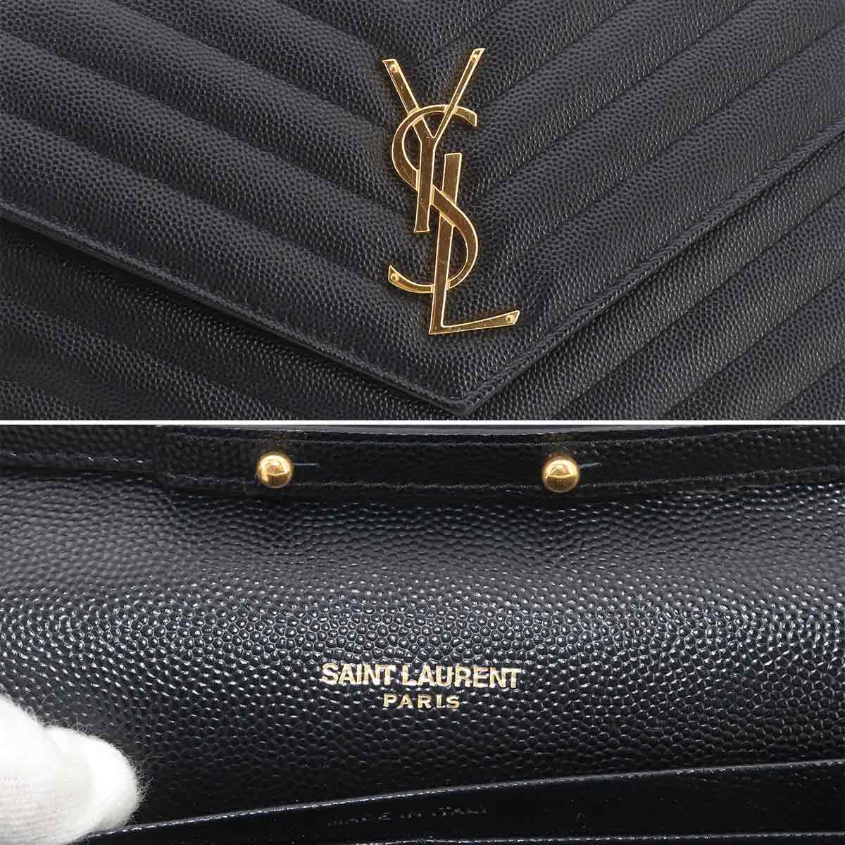 Cassandra Chain Wallet Leather Black 377828