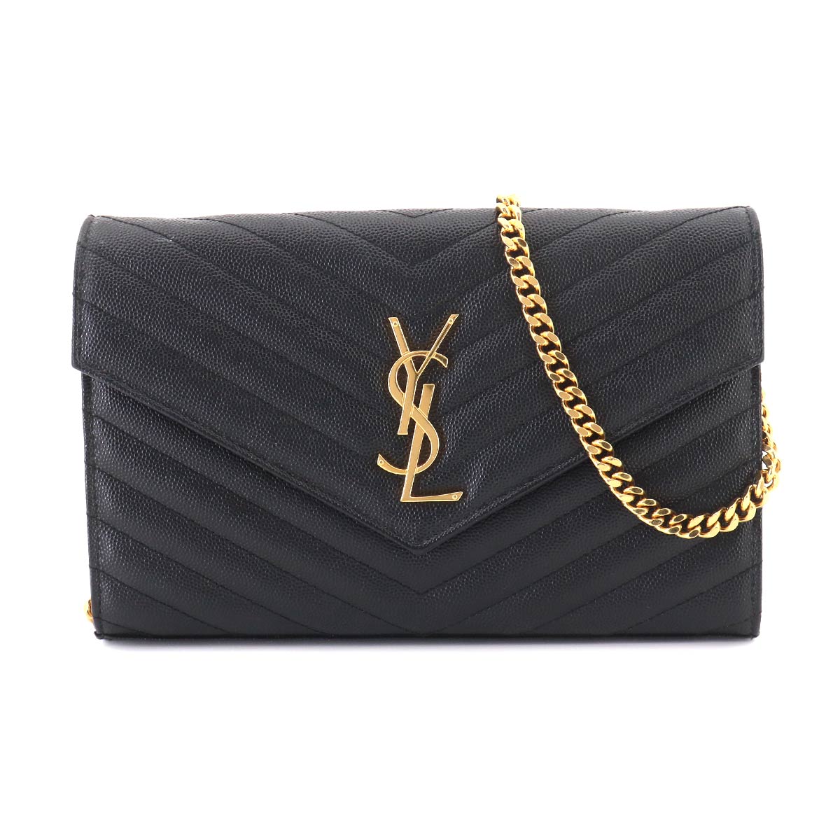 Cassandra Chain Wallet Leather Black 377828