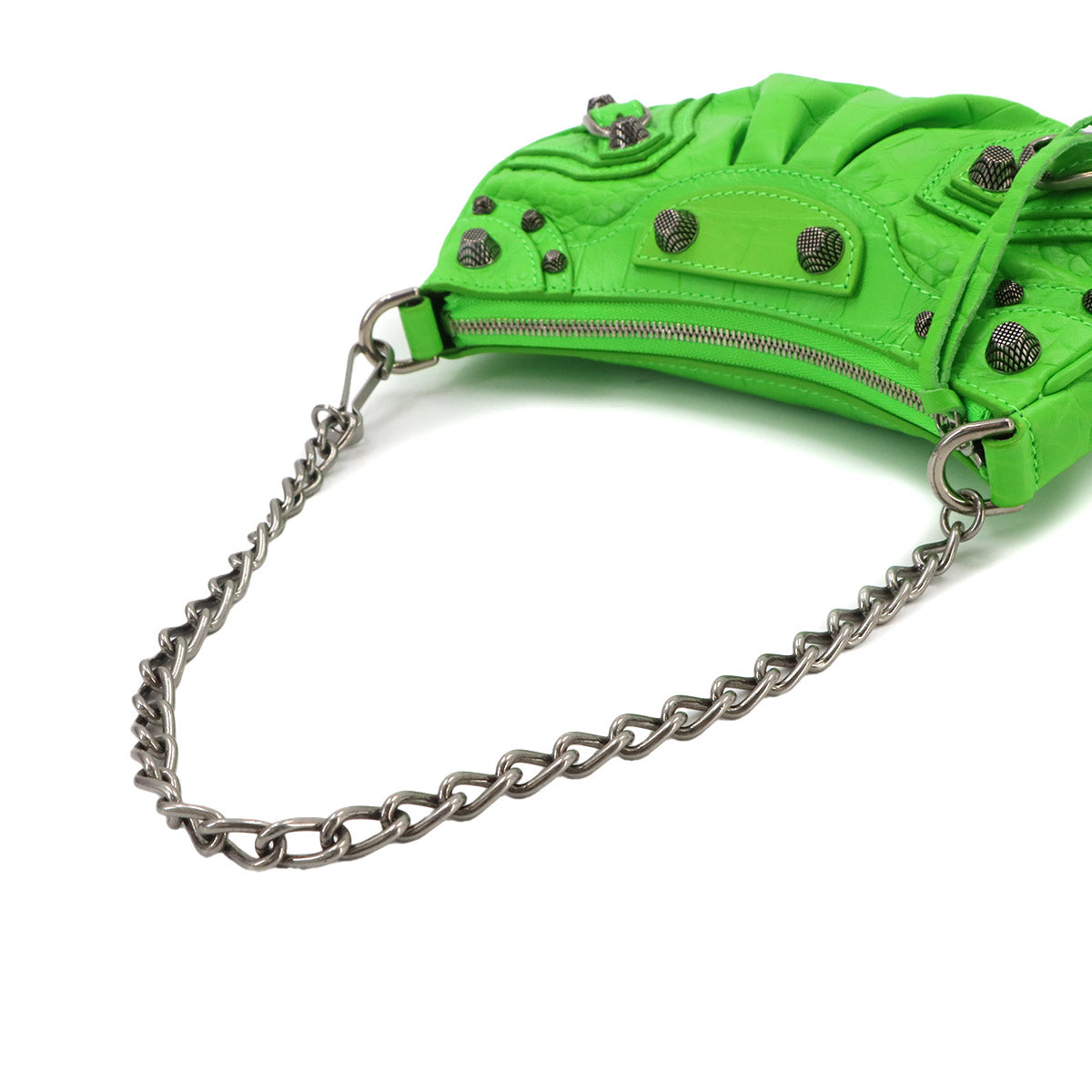 Le Cagole Mini Hand Shoulder Bag Leather Green 695814