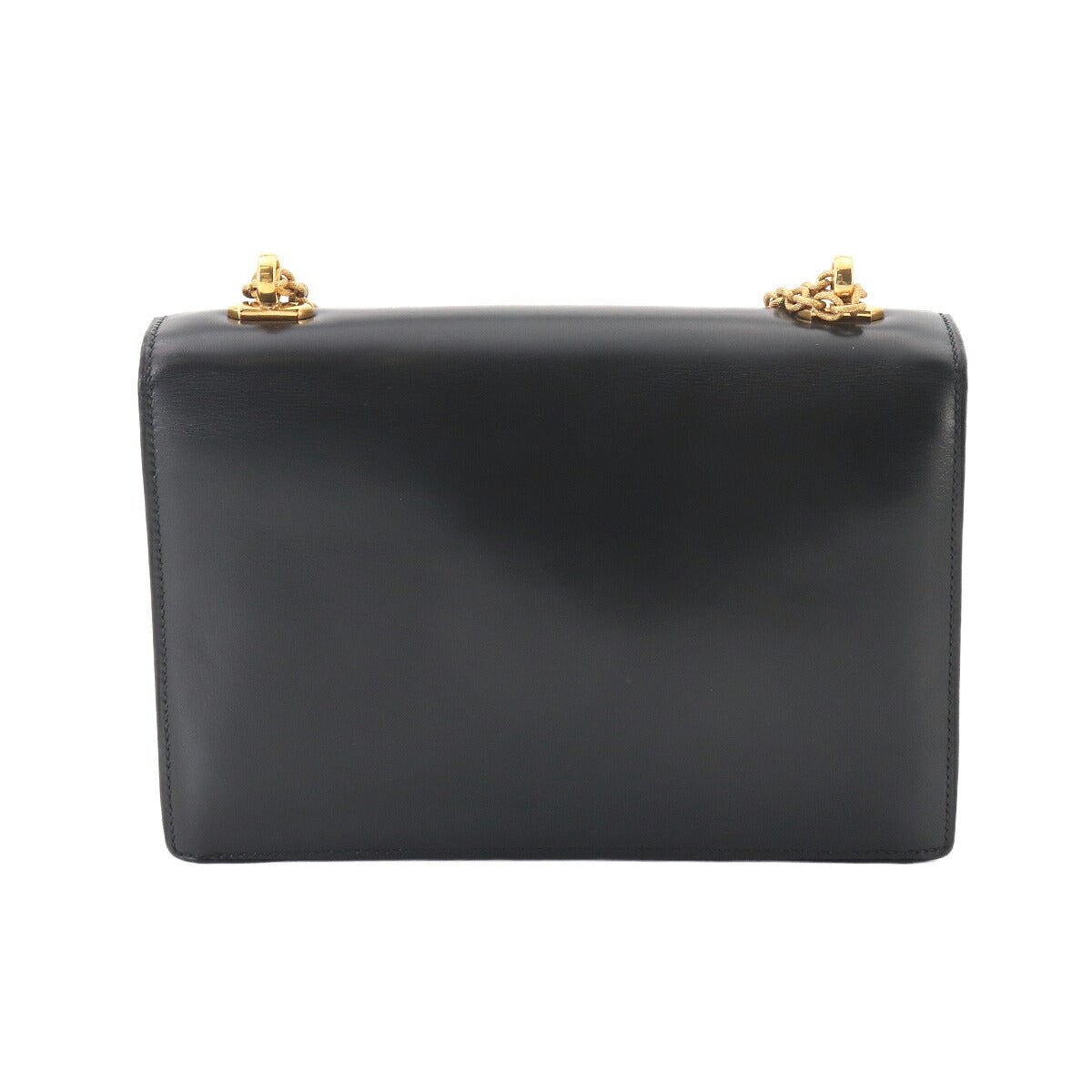 Alcazar Shoulder Bag Box Calf Leather Black Vintage Antique