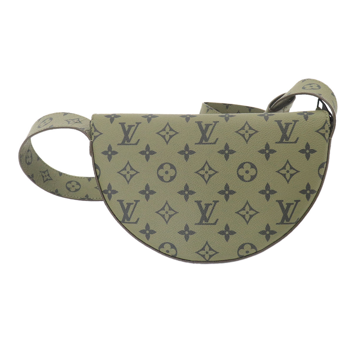 Monogram Tone LV Moon Crossbody Shoulder Bag Khaki M23838