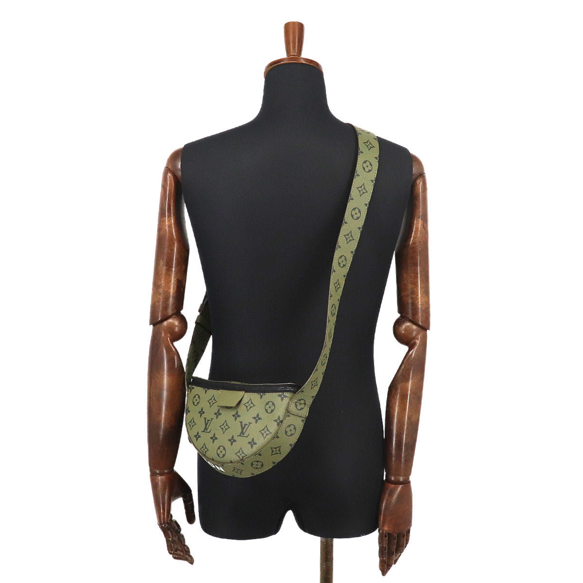 Monogram Tone LV Moon Crossbody Shoulder Bag Khaki M23838