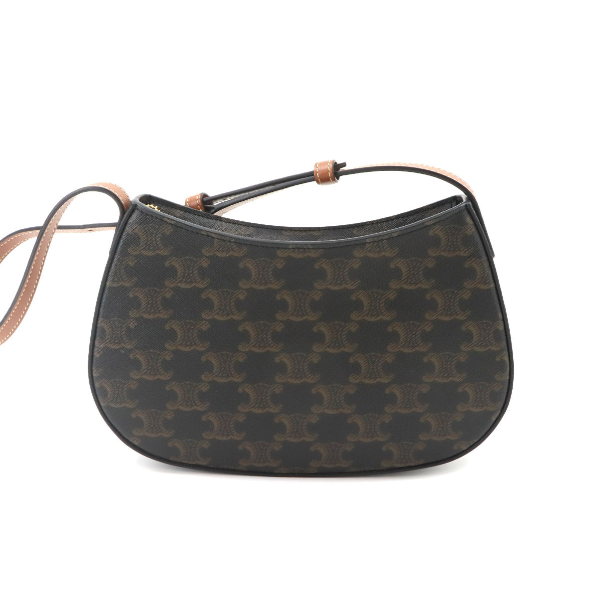 Triomphe Shoulder Bag PVC Leather Brown 115702