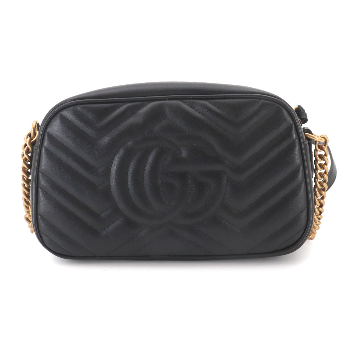 GG Marmont Chain Shoulder Bag Leather Black 447632 Purse