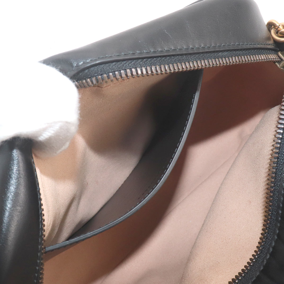 GG Marmont Chain Shoulder Bag Leather Black 447632 Purse